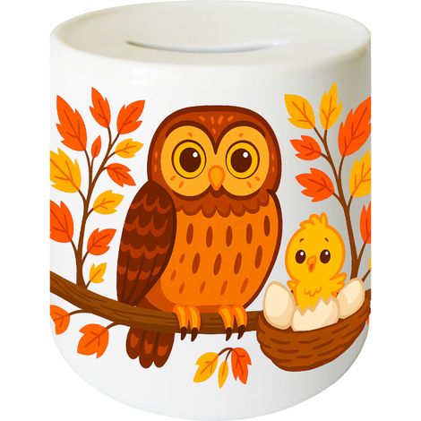 Tirelire en céramique Hibou 9,5 cm (1/2)