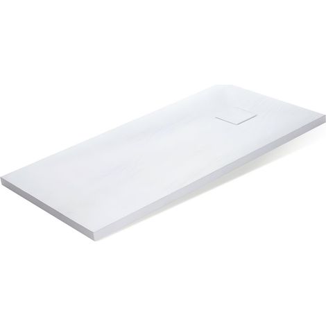 Piatto doccia bianco mineral marmo resina antiscivolo h4 cm misure l120 x p70 x h4 cm - confezione 1 (1/5)