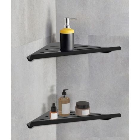Juego de 2 estantes de esquina para ducha en acero inoxidable 304 - Para baño y cocina, 215 x 215 x 305 mm (1/4)