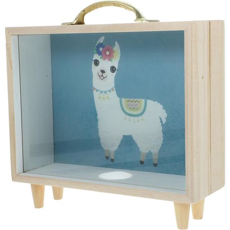 Boîte Bois avec Fenêtre Transparente Boîte de Rangement Rétro pour Monnaie et Bijoux Décorative (1/5)