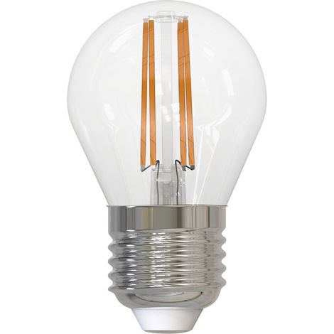 AMPOULE FILAMENT LED, E27, 470LM REMPL. 40W, GTTE P45, TRSP., BLC CHD HAMA