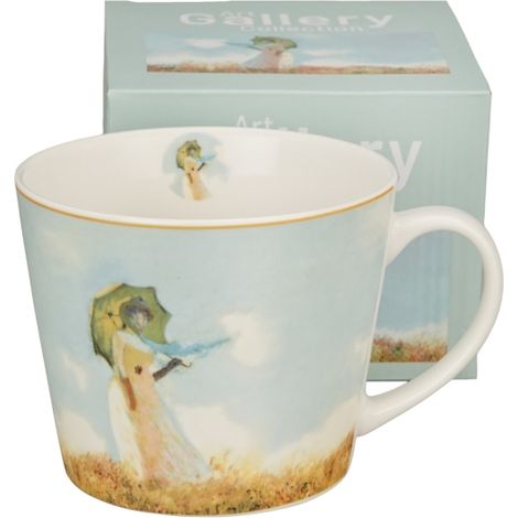Tazza in porcellana semplice da 600 ml - Donna con ombrello (Claude Monet) (1/4)
