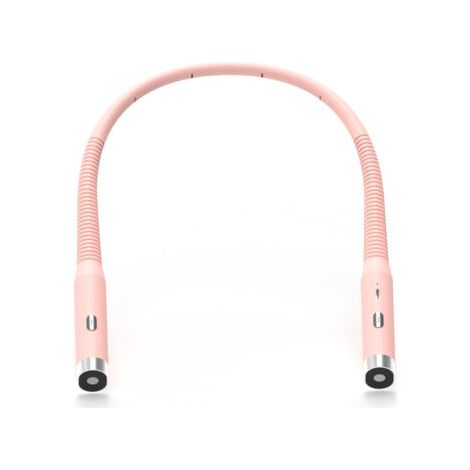 QORVA-Lampe de lecture rose, lampe de bureau pliante à double tête, lampe de poche, veilleuse rechargeable pour chambre à coucher.