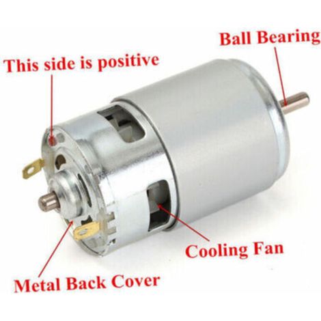 775 Dc 12V-36V 3500-9000Rpm Moteur Roulement a Billes Grand Couple Haute Puissance a Faible Bruit Moteur a Courant Continu Accessoires Alimentation electrique (1/4)