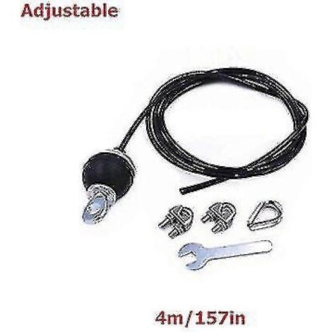 Câble de musculation robuste en acier, 2 à 5 m, pièces de rechange pour poulie de salle de sport à domicile, diamètre 5 mm, réglable jusqu'à 4 m. (1/5)