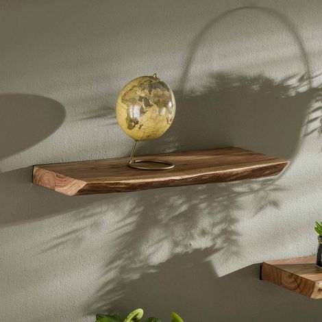 Etagère murale 60x20x4 cm en acacia massif - ALONG