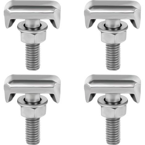 CSPARKV 4Pcs Stainless Steel T-Bolt Battery Terminals, Car Battery Terminal, M6 Car Battery Terminal Connectors Tightener, Replacement for Marine Boat Car (1/5)