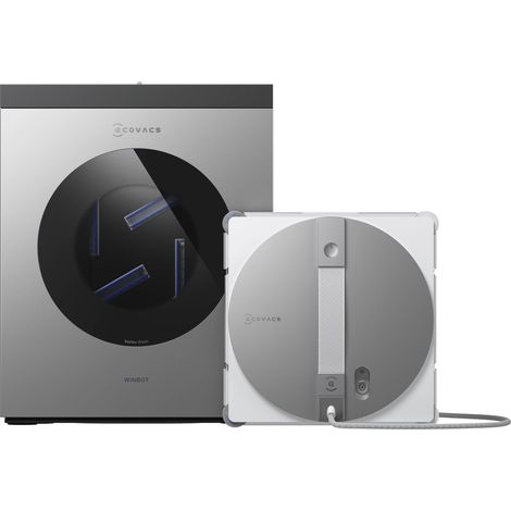 Ecovacs WINBOT W3 OMNI EU. Principio operativo: Aspirazione, Adatto per: Universale, Colore del prodotto: Argento, Bianco. Alimentazione: Batteria, Adattatore di voltaggio input AC: ... - WINBOTW3OMNI