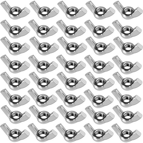 120 Pièces Écrou Papillon M6 Écrous à Oreilles Ecrou Ailette en Acier  Métrique Femelle pour Fixation Outils de Bricolage Matériel Appareils électroniques (1/5)