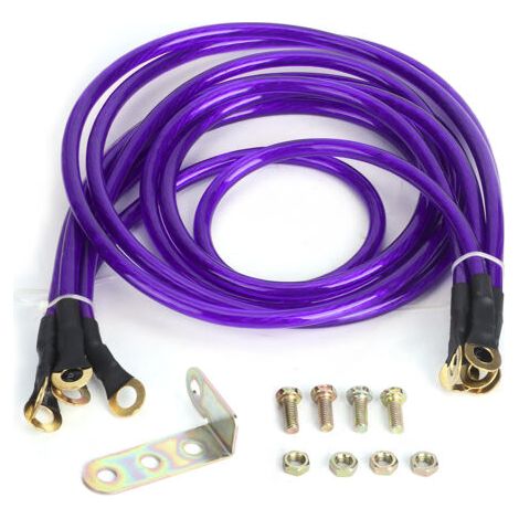 Modification le de Kit de Système de Câble de Terre renforcé de Fil de Mise à la Terre de Voiture à 5 Points pour L'amélioration des Performances du Moteur de Voiture (1/5)