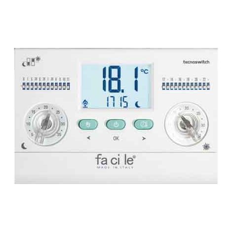CRONOTERMOSTATO ELETTRONICO GIORNALIERO 'FACILE' Regolazione +5 °C-35 °C - TECNO SWITCH