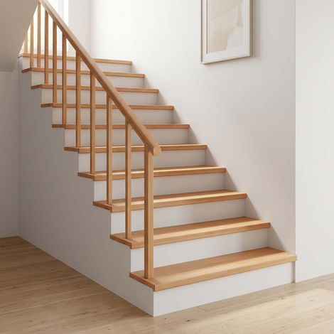 Marches d'escalier 4 pièces 120 x 25 x 2 cm Naturel (1/5)