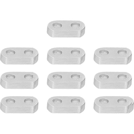 10 équerres plates droites de fixation en aluminium 4x8mm, connecteurs droits pour robots et équipements d'ingénierie (1/5)