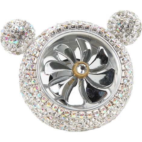 Décoration de grille d'aération de voiture avec strass scintillants, forme mignonne, blanche (1/5)