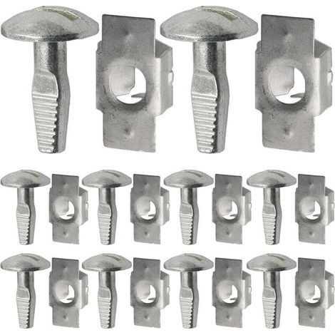 10 Paar Befestigungsclips für die untere Motorabdeckung, Befestigungsclips aus Aluminiumlegierung für Kfz-Motorabdeckungsbefestigungen 703016 703018, kompatibler Ersatz für 2 (1/5)