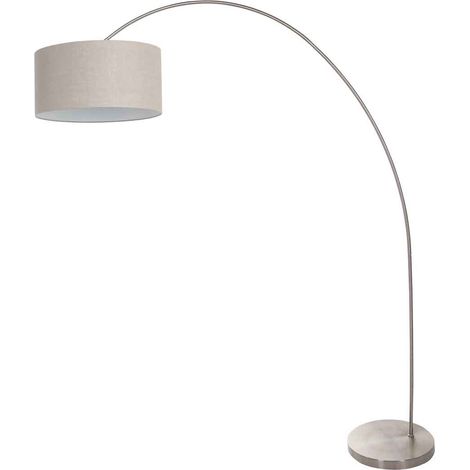 Mexlite - lampadaire - Solva - acier - lin métal - lampe arquée - (1/4)