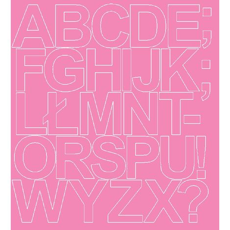 Lettere adesive autoadesive, 10 cm, rosa lucide
