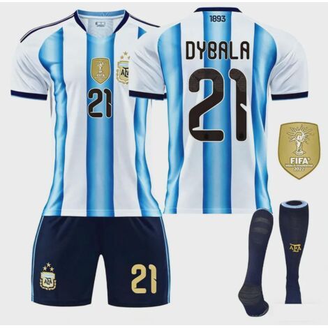 Maillot domicile Argentine Coupe du Monde 2026 No. 21 DYBALA, tenue de football à séchage rapide pour adultes et enfants - 26