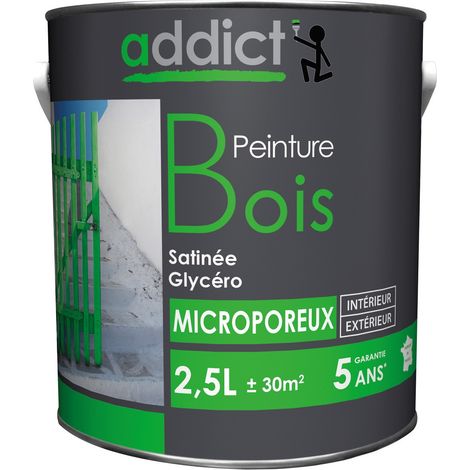 Peinture Bois 2.5 Litres Noir - Addict