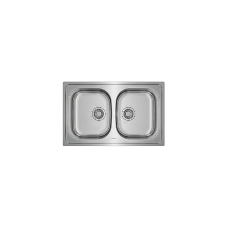 Teka UNIVERSE 80 T-XP 2C - Fregadero De Cocina Acero 80 Cm 2 Cubetas 0 Escurridor Sin Orificio (1/5)