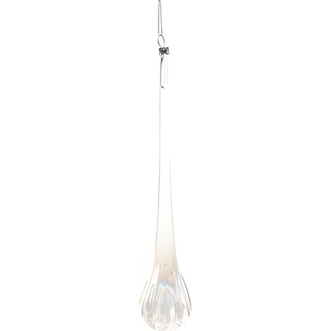 Pendente per albero di Natale in vetro Fuso lungo Trasparente decorativo -5 x 25 cm (1/4)