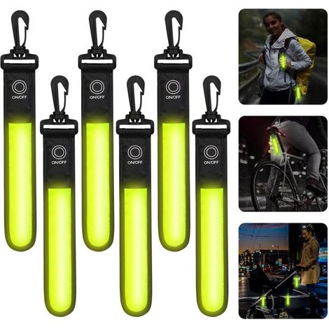 LED Flashing Light Reflective Bag Pendants,Safety Light,Reflectors for Kids(4pcs)