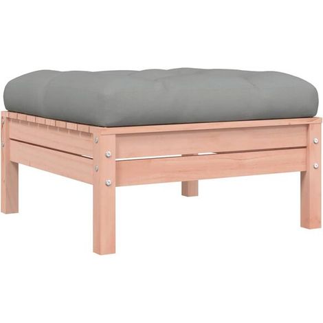 Tabouret de jardin rembourré, en sapin de Douglas massif (1/5)