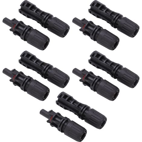 IP67 wasserdichter 5-paariger Solarstecker, verzinntes Kupfer-Photovoltaikmodul-Stecker/-Kabel, DC 1500 V 30 A, Querschnitt 2,5–6 mm², Schnellanschluss-Set (1/5)