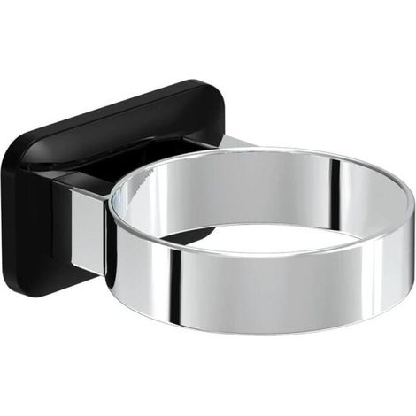 Haartrocknerhalter, Wandmontierter Haartrocknerhalter, Haartrocknerhalter ohne Bohren, für Badezimmer und Toilette (Schwarz)