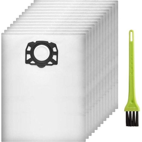 Lot de 12 Sacs de Filtre Sacs d'aspirateur pour Karcher WD4 WD5 WD6 MV4 MV5 MV6, Pièces de Rechange Kit d'accessoires 2.863-006.0 (1/4)