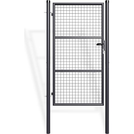 Zauntor Metall 1m OLGA 100 x 180 cm Anthrazitgrau (1/5)