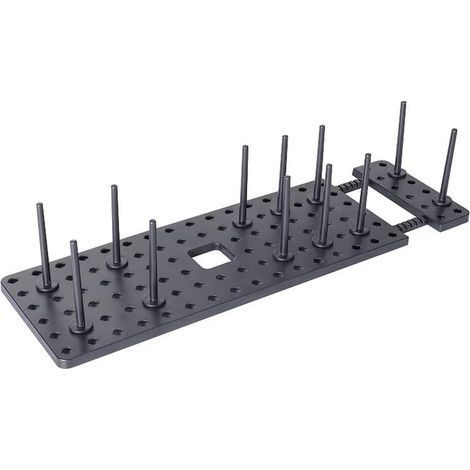 Organiseur de tiroir cuisine avec fond antidérapant et 12 chevilles, armoire extensible, étagère plateau rangement - (1/5)