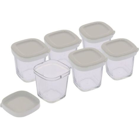Scatola di 6 vasetti di yogurt in vetro con coperchio e sgocciolatoio - Yogurtiera, Formaggiera - SEB - 2551093665392377979