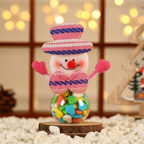 Bocal à Bonbons, Nouvel An Sacs Cadeaux Bocal à Bonbons Bouteille de Rangement Sac de Père Noël Doux Boîtes de Sac à Bonbons de Noël, Parfait Cadeau de Noël Nouvel An pour Garçons Filles (1/5)
