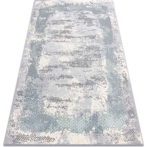 Teppich CORE A004 Rahmen, schattiert - Struktur zwei Vliesebenen, Elfenbein / Grau / Blau grey 80x150 cm