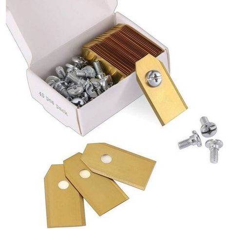 45 x Lames de Couteau en Titane pour Toutes Les Tondeuses Robotiques Husqvarn/Automower/Yardforce/Gardena(3g-0.75mm) avec 45 Vis, Lames de Rechange pour Modèles 105,310,315,320,420,430x,r40i (1/5)