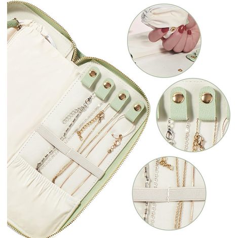 portable voyage age portable pour bijoux, idéale ranger colliers boucles d'oreilles bagues et bracel (1/5)