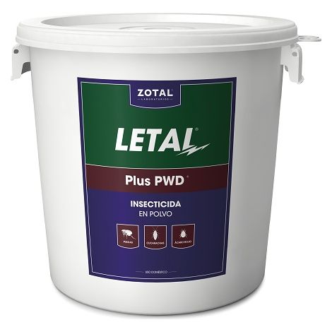 Insetticida PWD Letal Plus e polvere arrugginita. Talquera 325 Gr