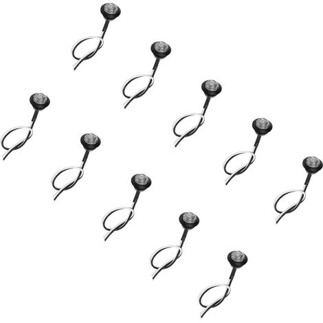 Feux de gabarit ronds 3LED blancs étanches IP68, 10 pièces, indicateurs de position universels pour camion, voiture, camping-car. (1/5)