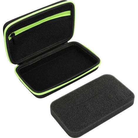 Étui de rangement en nylon TPU pour rasoir électrique Philips QP2520/90/70 - Noir et vert (1/5)