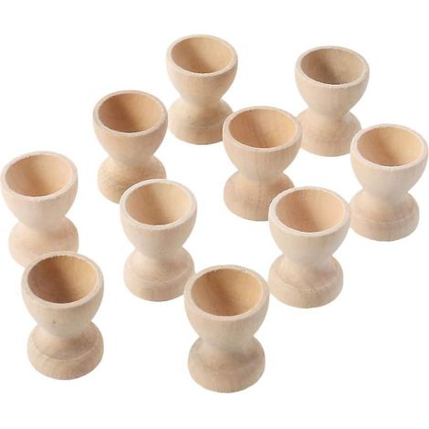 Lot de 12 porte-œufs en bois pour la cuisine, récipients de rangement pour œufs, plateau à œufs de table ou de réfrigérateur (plateau à œufs en bois) (1/5)