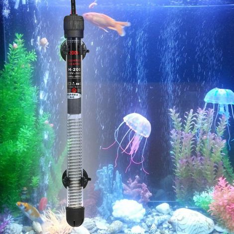 Riscaldatore per acquario da 200 W, riscaldatore per acquario, riscaldatore per acquario, mini riscaldatore per acquario, riscaldatore sommergibile, con ventose (1/4)