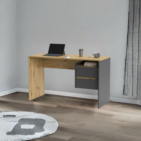 Scrivania rovere e antracite 75.5x125x51.6 (1/4)