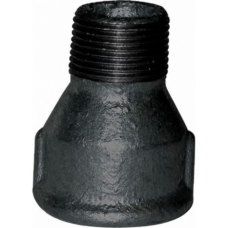 Reduzierte Muffe 80x90 / 66x76, männlich weiblich schwarz