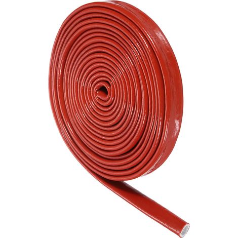 Cable Gaine Silicone Rouge 10mm X 5 Mètre Ruban en Fibre de Verre avec Protection Thermique, pour Tuyaux, Câbles et Câblages Électriques Automobiles (1/5)