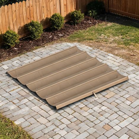 Tonnelle de jardin castanho en poliéster 250 x 255 x 6 cm (1/5)