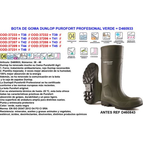 Dunlop Professional Gummi-Regenstiefel -20 °C Purofort Nr. 42460843/933