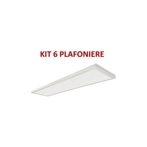 V-TAC Kit 6 Pannello LED 40W 110LM/W 1200X300mm Colore Bianco 6500K SKU 216626x6