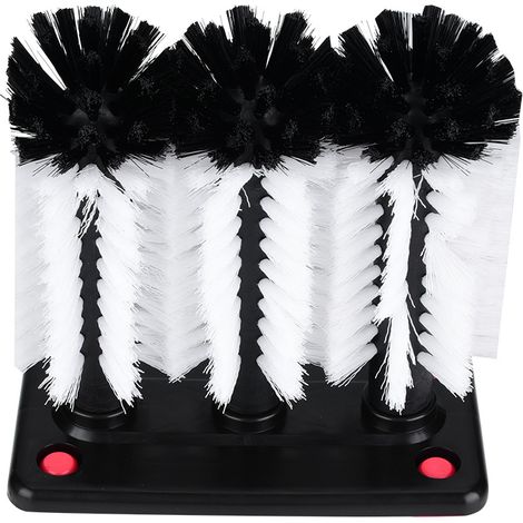 Nettoyeur de Brosses pour Évier avec 3 Brosses et Ventouses (1/5)