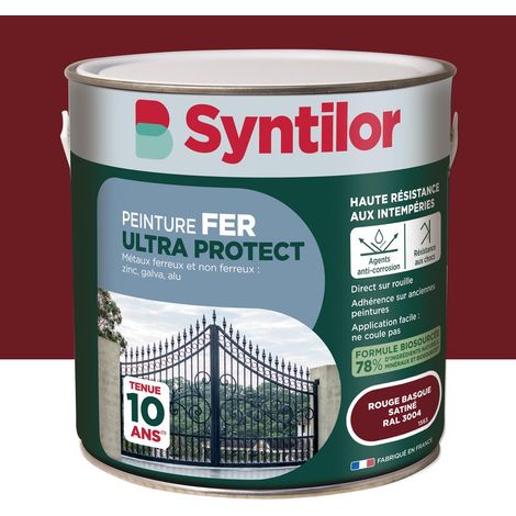 SYNTILOR Peinture exterieure fer, aluminium Ultra protect SYNTILOR rouge basque satine  2 (1/5)